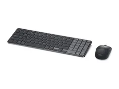 Dell Pro 7 KM746 - Tastatur- og mussett - oppladbar, kompakt trådløs - 2.4 GHz, Bluetooth - QWERTY - Pan Nordic - svart