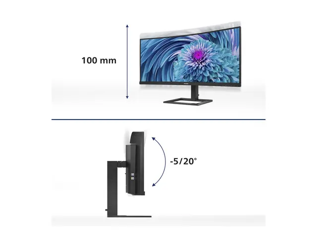 Philips E-line 346E2CUAE - LED-skjerm kurvet 34" 3440 x 1440 UWQHD...