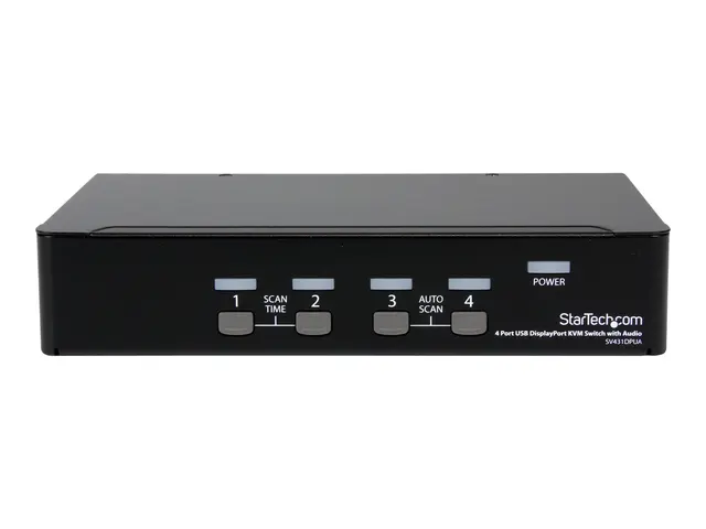 StarTech.com 4 Port DisplayPort KVM Switch w/ Audio - USB, Keyboar...