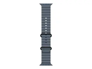 Apple - Bånd for smart armbåndsur - 49 mm, svart titanfinish 130 - 200 mm - anker blå - for Watch Hermès Series 9, SE 3, Series 10, Series 11, Series 8, Series 9, Ultra 2, Ultra 3