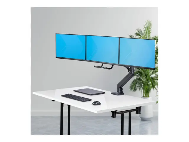 Startech Crossbar Triple Monitor Desk Mount, VESA 75x75/100x100 - ...