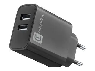 Cellular Line MULTIPOWER - Str&#248;madapter 24 watt - 2.4 A - 2 utgangskontakter (USB)