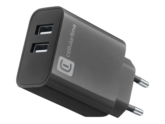 Cellular Line MULTIPOWER - Strømadapter 24 watt 2.4 A 2 utgangskon...