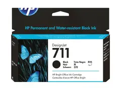 HP 711 - 80 ml - svart - original blekkpatron - for DesignJet T100, T120, T120 ePrinter, T125, T130, T520, T520 ePrinter, T525, T530