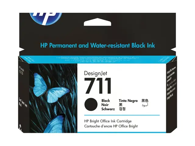 HP 711 - 80 ml - svart - original - blekkpatron - for DesignJet T1...
