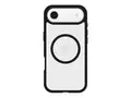 OtterBox React Series - Baksidedeksel for mobiltelefon MagSafe-samsvar - plastikk - svart krystall (klar/svart) - for Apple iPhone Air
