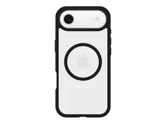 OtterBox React Series - Baksidedeksel for mobiltelefon MagSafe-samsvar - plastikk - svart krystall (klar/svart) - for Apple iPhone Air