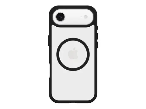 OtterBox React Series - Baksidedeksel for mobiltelefon MagSafe-samsvar - plastikk - svart krystall (klar/svart) - for Apple iPhone Air