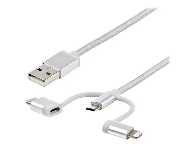 StarTech.com USB Multi Charging Cable - 3.3 ft / 1m - Lightning / ...