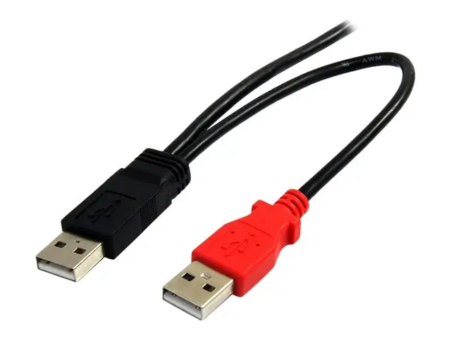 StarTech.com 6 ft USB Y Cable for External Hard Drive - A to mini ...