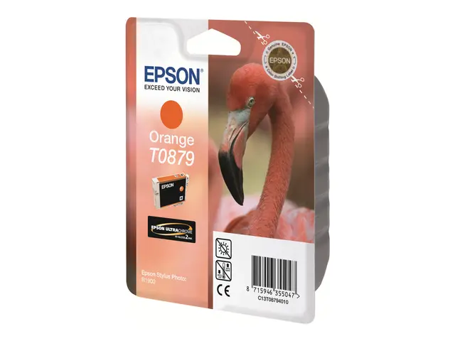 Epson T0879 - 11.4 ml - oransje - original - blister - blekkpatron...