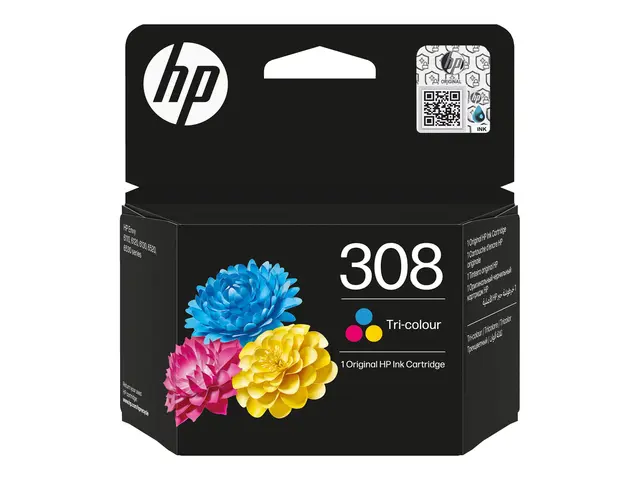 HP 308 - Cyan, magenta, gul original boks blekkpatron