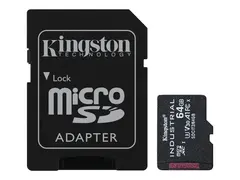 Kingston Industrial - Flashminnekort (microSDXC til SD-adapter inkludert) 64 GB - A1 / Video Class V30 / UHS-I U3 / Class10 - microSDXC UHS-I