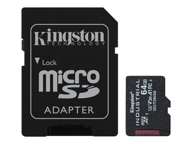 Kingston Industrial - Flashminnekort (microSDXC til SD-adapter ink...
