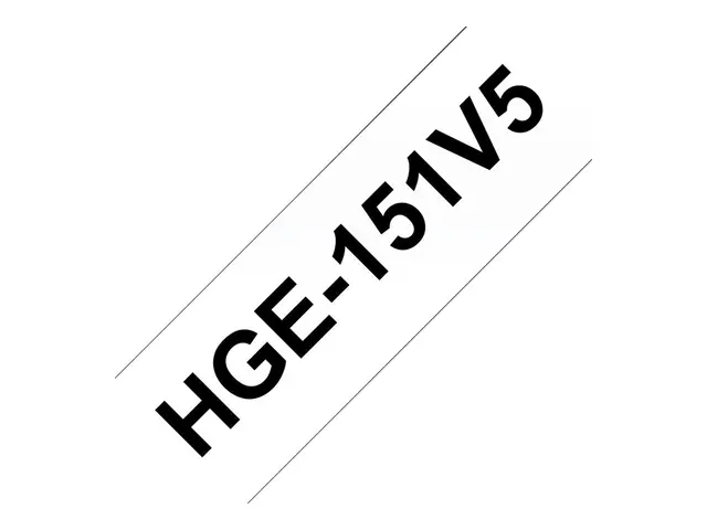 Brother HGE-151V5 - Svart på blank Rull (2,4 cm x 8 m) 5 kassett(e...