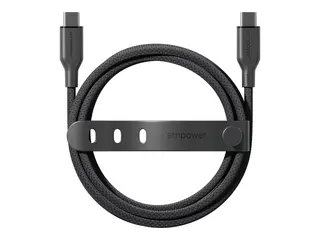 empower by PanzerGlass - USB-kabel - USB-C (hann) til USB-C (hann) USB 2.0 - 48 V - 5 A - 2 m - Hurtiglading opptil 240W - romsvart