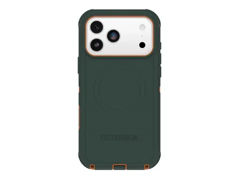OtterBox Defender Series Pro - Baksidedeksel for mobiltelefon robust - MagSafe-samsvar - polykarbonat, termoplastisk elastomer (TPE), minneskumplast, silikon - green intrigue - for Apple iPhone 17 Pro Max