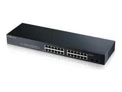Zyxel GS1900-24 - Switch - smart - 24 x 10/100/1000 + 2 x Gigabit SFP (opplink) stasjon&#230;r, rackmonterbar