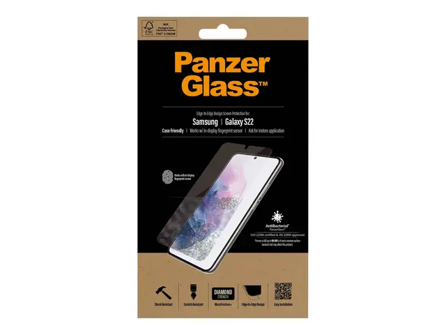 PanzerGlass - Skjermbeskyttelse for mobiltelefon - glass - krystal...