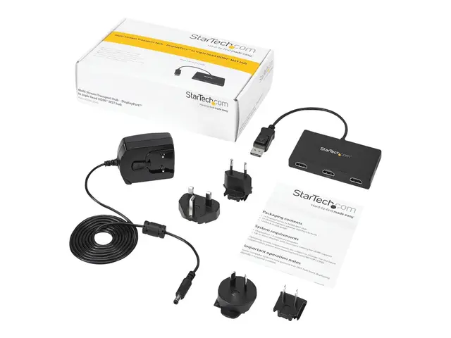 StarTech.com 3-Port Multi Monitor Adapter, DisplayPort 1.2 to HDMI...