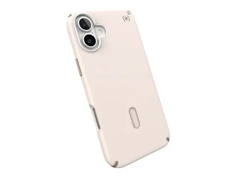 Speck Presidio 2 Pro - Baksidedeksel for mobiltelefon med klikkl&#229;s - MagSafe-samsvar - plastikk - bleached bone, heirloom gold - for Apple iPhone 16 Plus