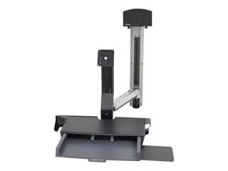 Ergotron StyleView Sit-Stand Combo System with Worksurface monteringssett for LCD-skjerm / tastatur / mus / strekkodeskanner / CPU - liten CPU-holder - polert aluminium