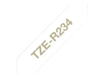 Brother TZe-R234 - Gull på hvitt Rull (1,2 cm x 4 m) 1 kassett(er)...