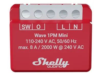 Shelly Wave 1PM Mini - Smartsvitsj - 1 kanal - trådløs - Z-Wave - ...