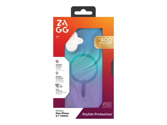 ZAGG Milan Snap - Baksidedeksel for mobiltelefon MagSafe-samsvar d...