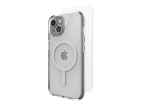 ZAGG Luxe Snap - Beskyttelsesboks bakdeksel for mobiltelefon MagSafe-samsvar - blank - for Apple iPhone 15