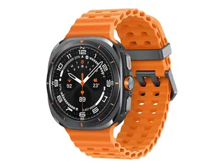 Samsung Galaxy Watch Ultra - 47 mm - titangr&#229; smartklokke med marineb&#229;nd - gummi - oransje - b&#229;ndbredde: S/M/L - display 1.5&quot; - 64 GB - Wi-Fi, LTE, NFC, Bluetooth - 4G - 60.5 g