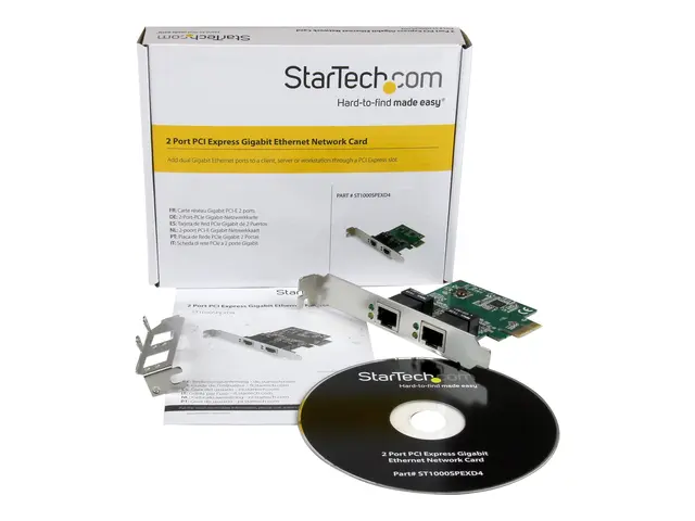 StarTech.com Dual Port Gigabit PCI Express Server Network Adapter ...
