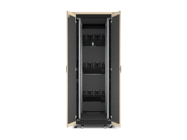 APC NetShelter - Rack (horisontal) lydisolert AC 230 V lønn 38U 19"