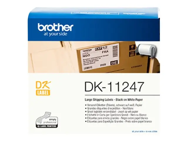 Brother DK-11247 - Svart på hvitt 103 x 164 mm 180 etikett(er) (1 ...