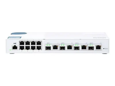 QNAP QSW-M408-4C - Switch - Styrt - 8 x 10/100/1000 + 4 x kombo 10...