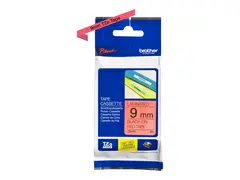 Brother TZe-421 - Selv-adhesiv - svart p&#229; r&#248;dt Rull (0,9 cm x 8 m) 1 kassett(er) laminert teip - for Brother PT-P750, P950; P-Touch PT-1005; P-Touch Cube PT-P300; P-Touch Cube Plus PT-P710