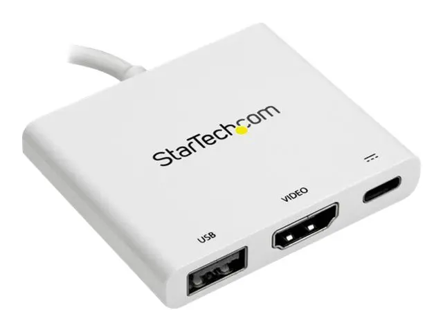 StarTech.com USB-C to HDMI Adapter - White 4K 30Hz Thunderbolt 3 C...