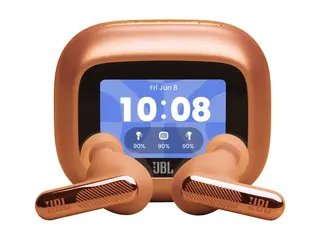 JBL LIVE Beam 4 - True wireless-hodetelefoner med mikrofon i øret - Bluetooth - aktiv støydemping - oransje