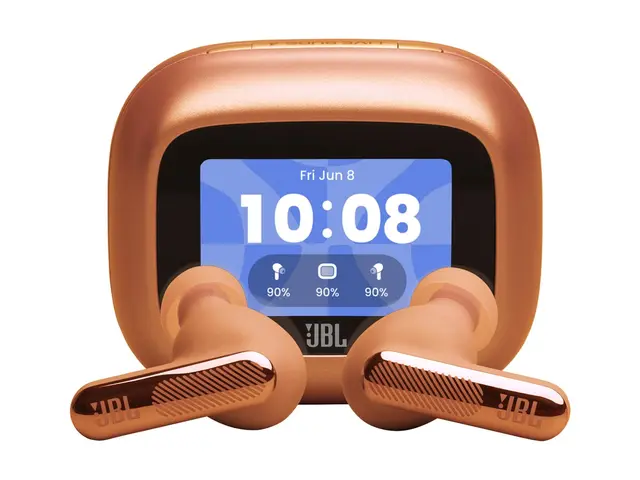 JBL LIVE Beam 4 - True wireless-hodetelefoner med mikrofon i øret - Bluetooth - aktiv støydemping - oransje 