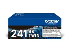 Brother TN241BK - 2-pack - svart original - tonerpatron - for Brother DCP-9015CDW, DCP-9020CDW, HL-3150CDW, MFC-9140CDN, MFC-9330CDW, MFC-9340CDW