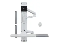 ERGOTRON LX Wall Mount System white Keyboard + Monitor Mount
