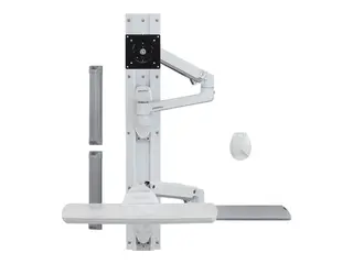 ERGOTRON LX Wall Mount System white Keyboard + Monitor Mount