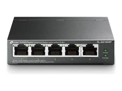 TP-Link TL-SG1005P - Switch - ikke-styrt - 4 x 10/100/1000 (PoE) +...