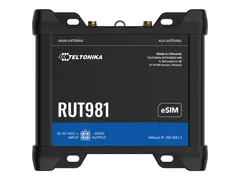 Teltonika RUT981 - Trådløs ruter - WWAN 3-portssvitsj 2,4 GHz 2G, 3G, 4G - DIN-skinnemonterbar, overflatemonterbar, veggmonterbar