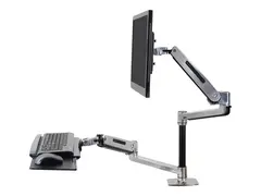 Ergotron WorkFit-LX - St&#229;ende skrivebordomformer polert aluminium