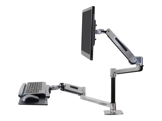 Ergotron WorkFit-LX - Stående skrivebordomformer polert aluminium