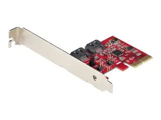 Startech SATA PCIe Card, 2 Port PCIe SATA Expansion card, 6Gbps SATA Card, Full/Low Profile, PCI Express to SATA Adapter, ASM1062R SATA RAID Controller Card PCIe to SATA Converter - Diskkontroller - SATA 6Gb/s - PCIe 2.0 x2