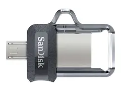 SanDisk Ultra Dual - USB-flashstasjon - 128 GB USB 3.0 / micro USB