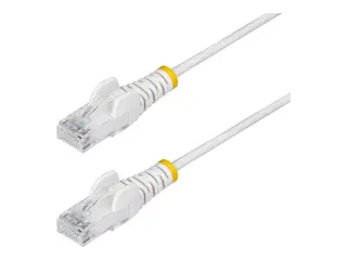 Startech - Koblingskabel - RJ-45 (hann) til RJ-45 (hann) 25 cm - 3.6 mm - UTP - CAT 5/5e/6 - IEEE 802.3bt - halogenfri, uten hindringer, rett - hvit