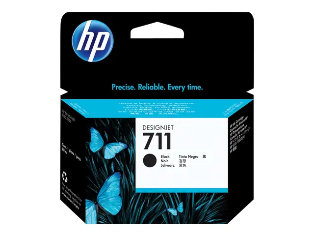 HP 711 - 80 ml - svart - original - blekkpatron - for DesignJet T1...